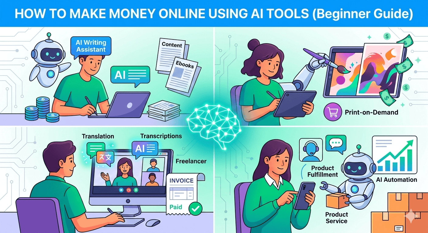 make money online using AI tools dashboard