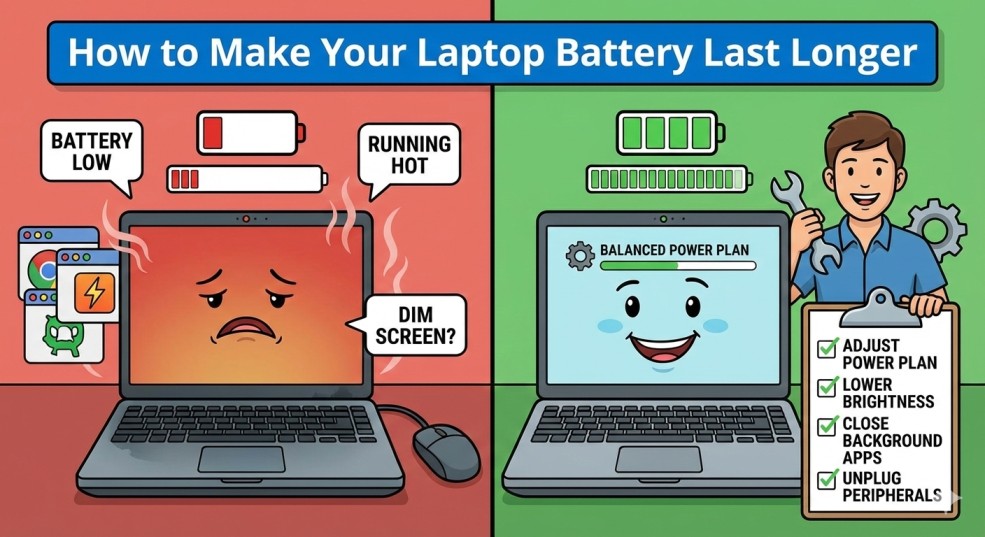 how to make your laptop battery last longer